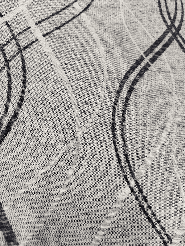 Tessuto con linee ondulate intrecciate irregolari
